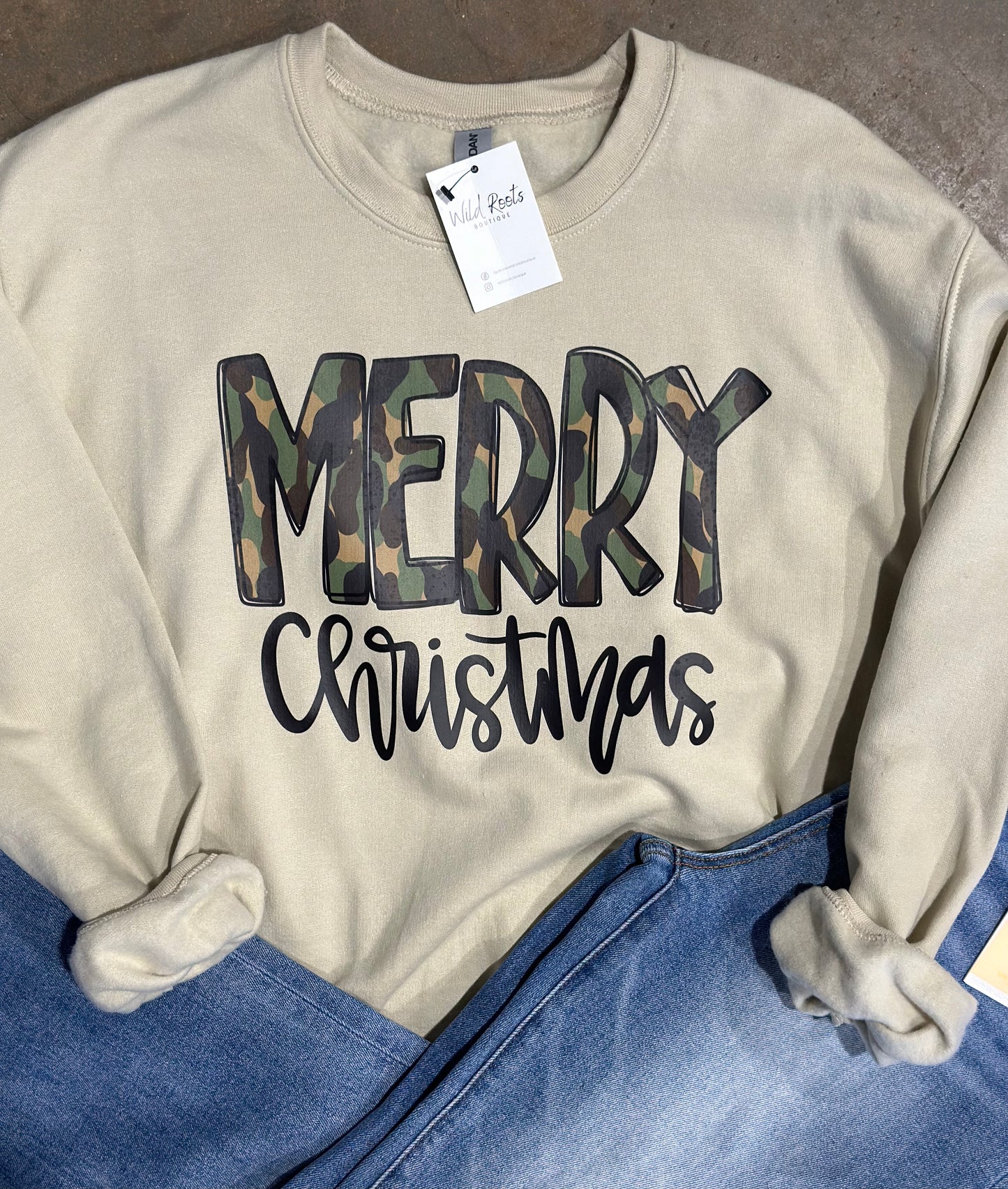 Camo Merry Christmas Sweatshirt