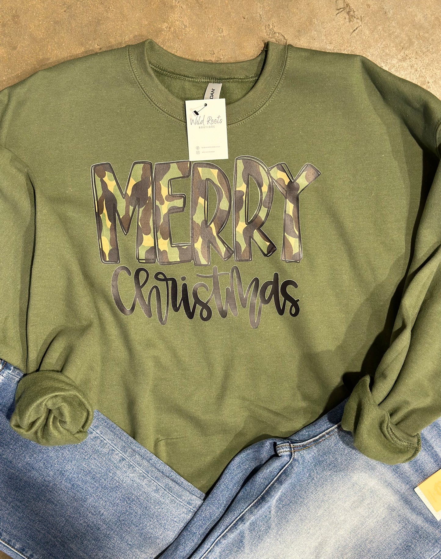 Camo Merry Christmas Sweatshirt