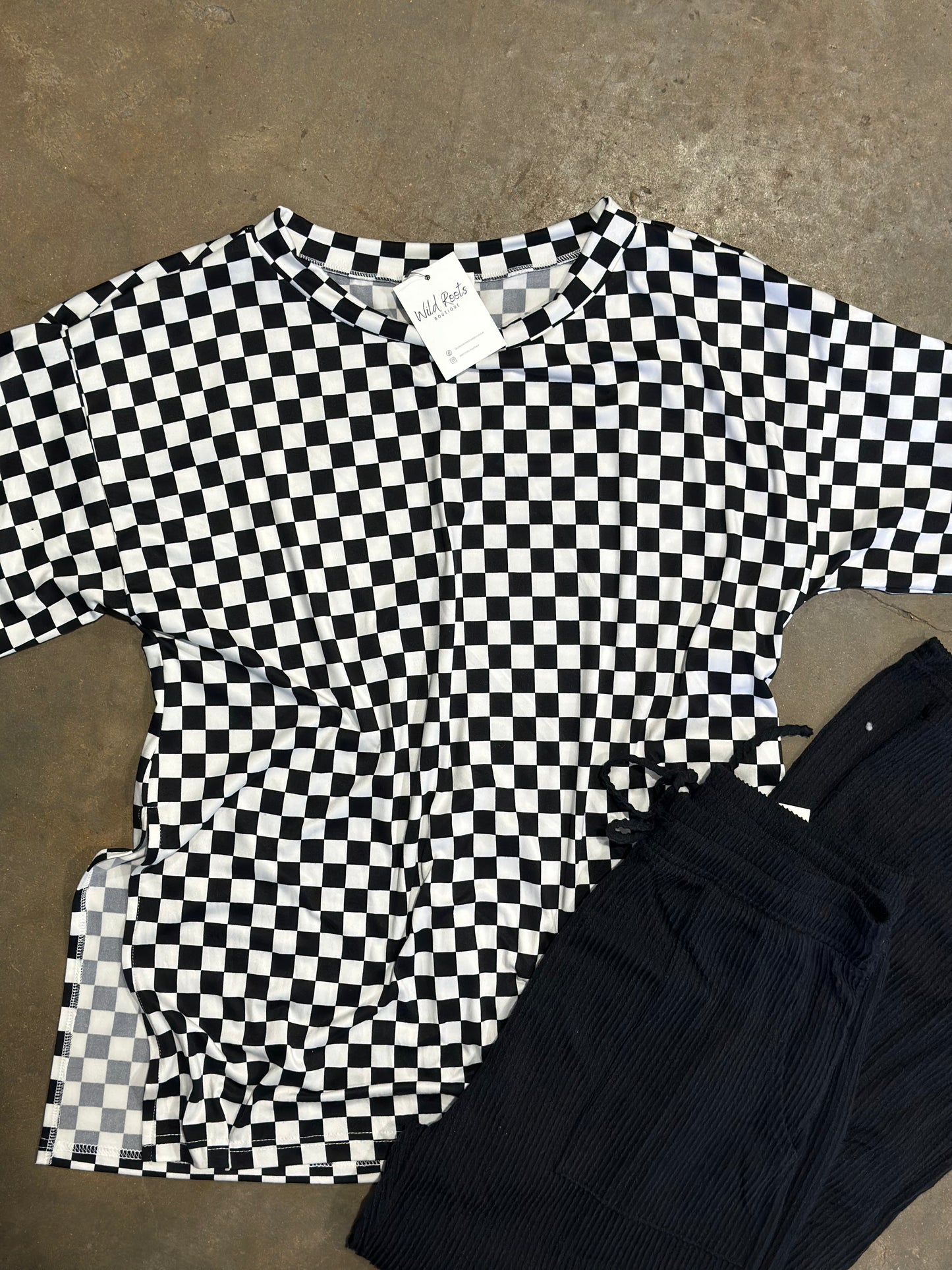 Check Me Out Checkered Top