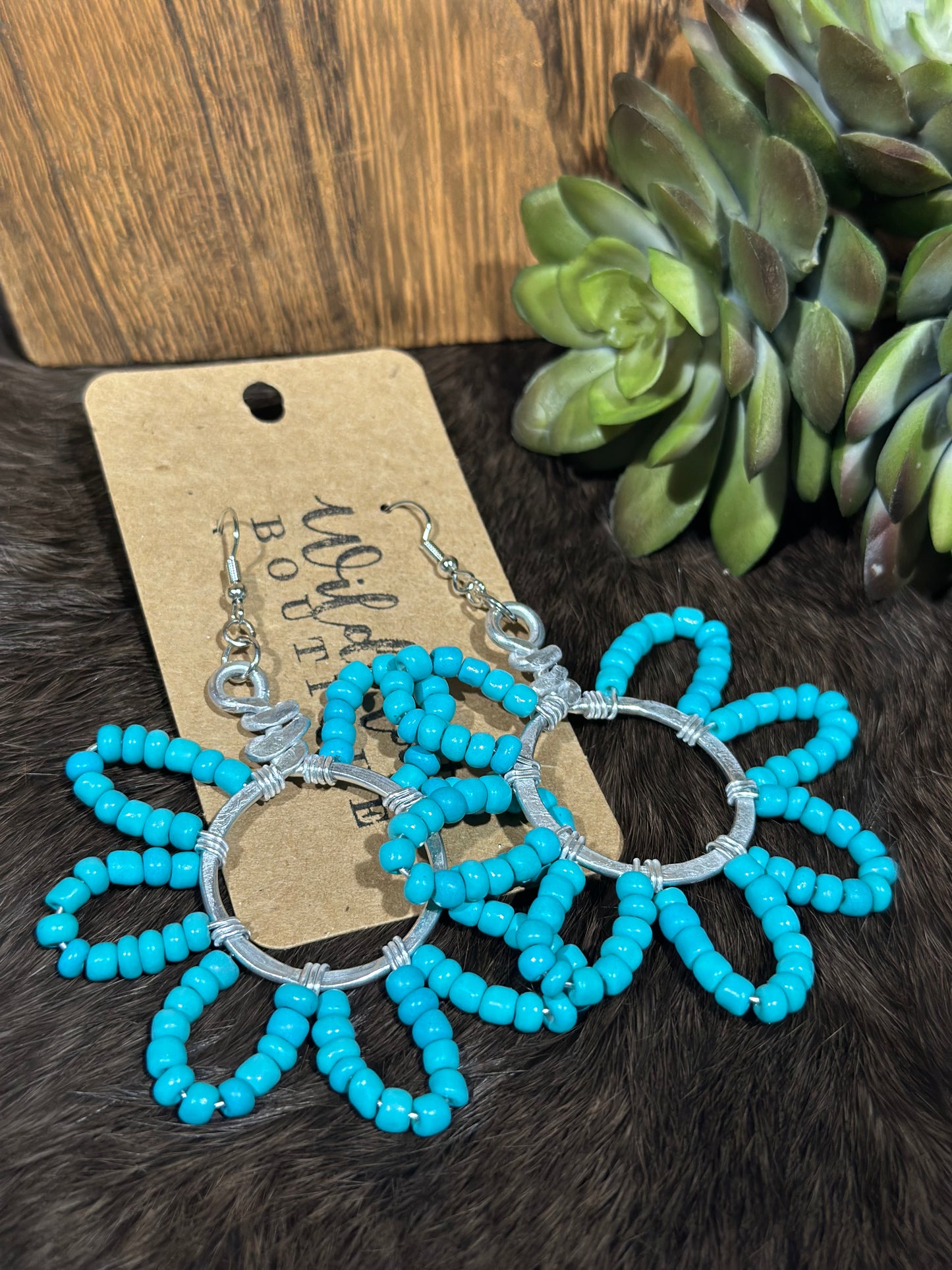 Beaded Flower Earrings