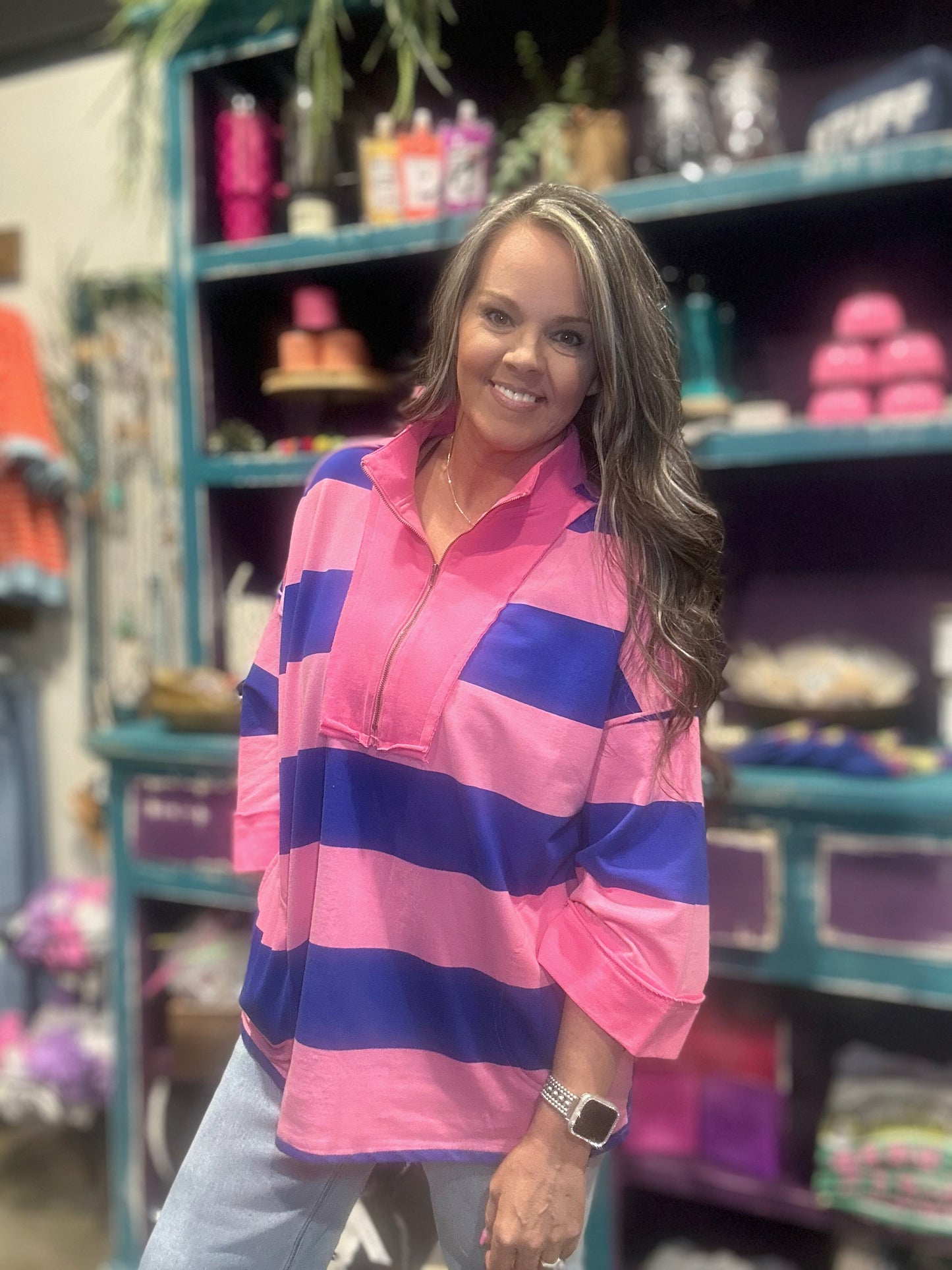 Bubblegum Striped Top