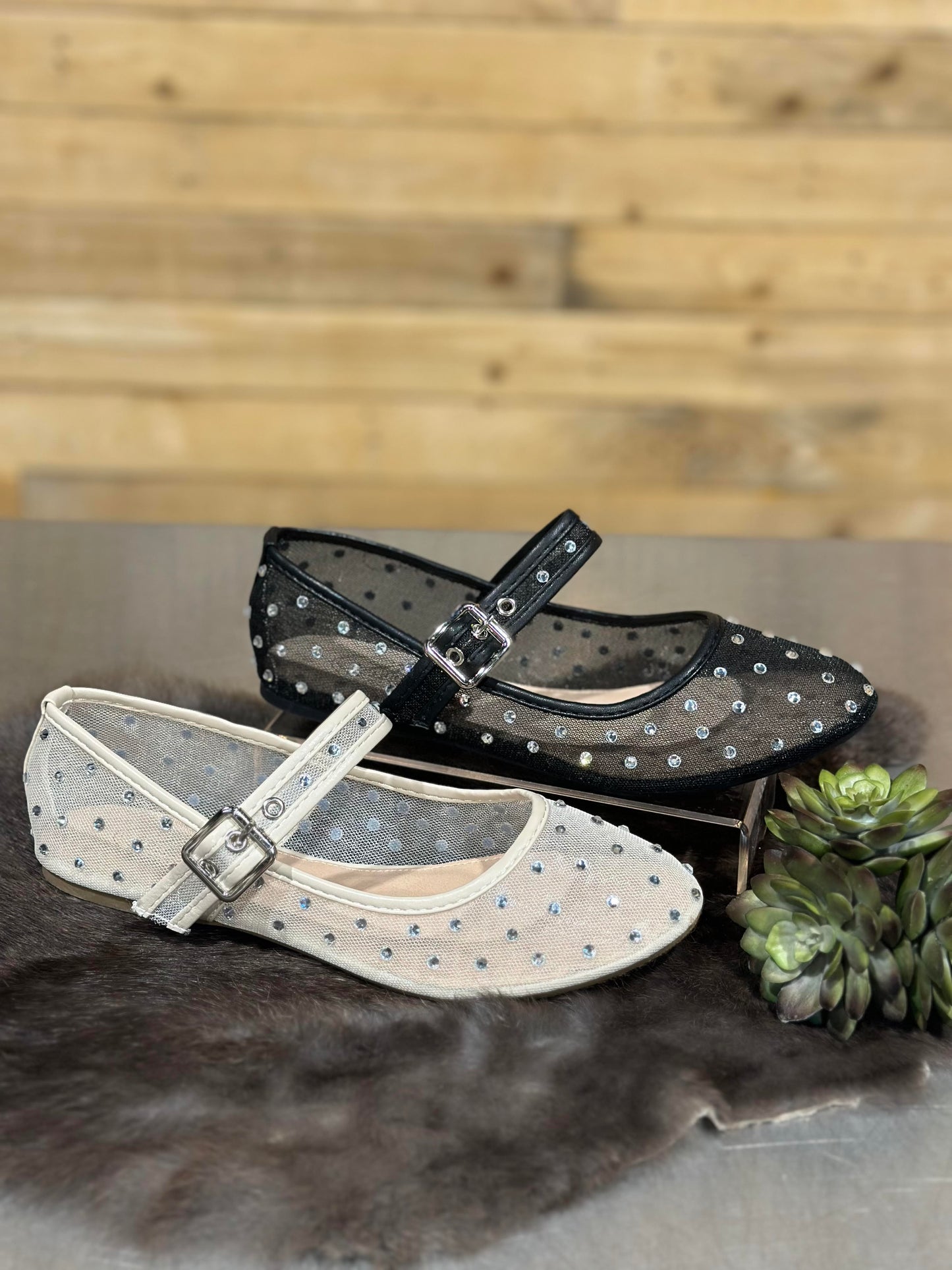 Mary Jane Embellished Flats