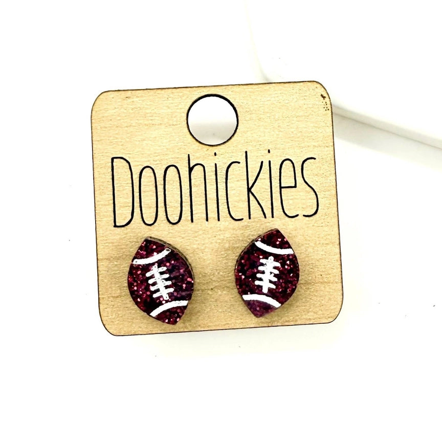 School Spirit Football Earrings