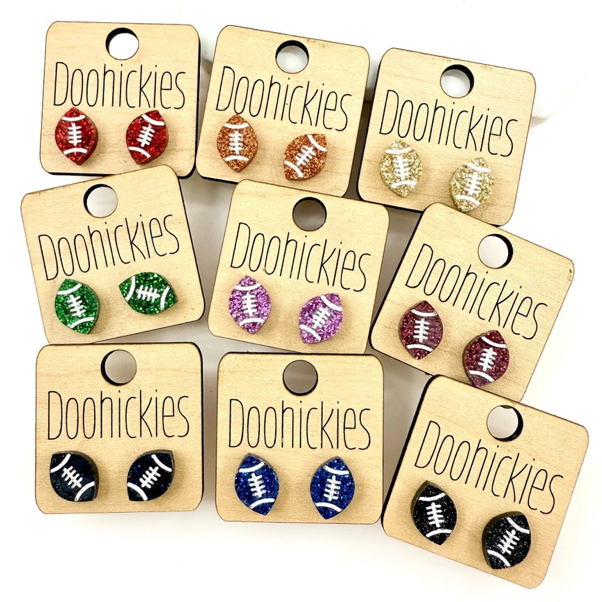 School Spirit Football Earrings