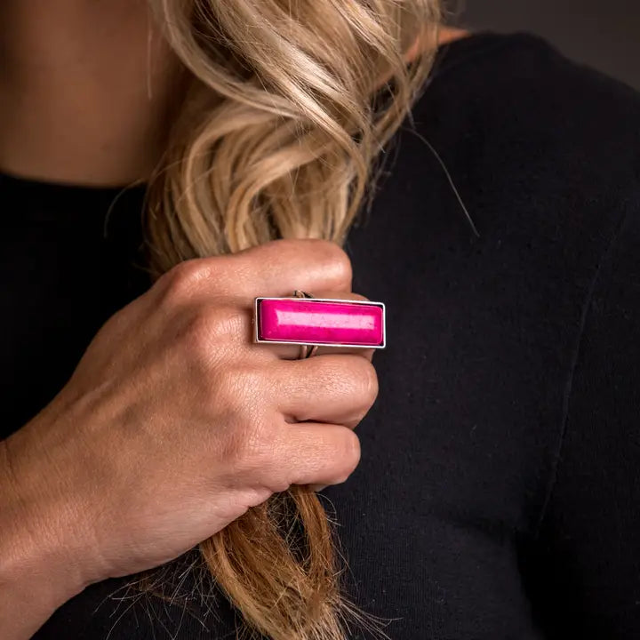 Pink Bar Ring