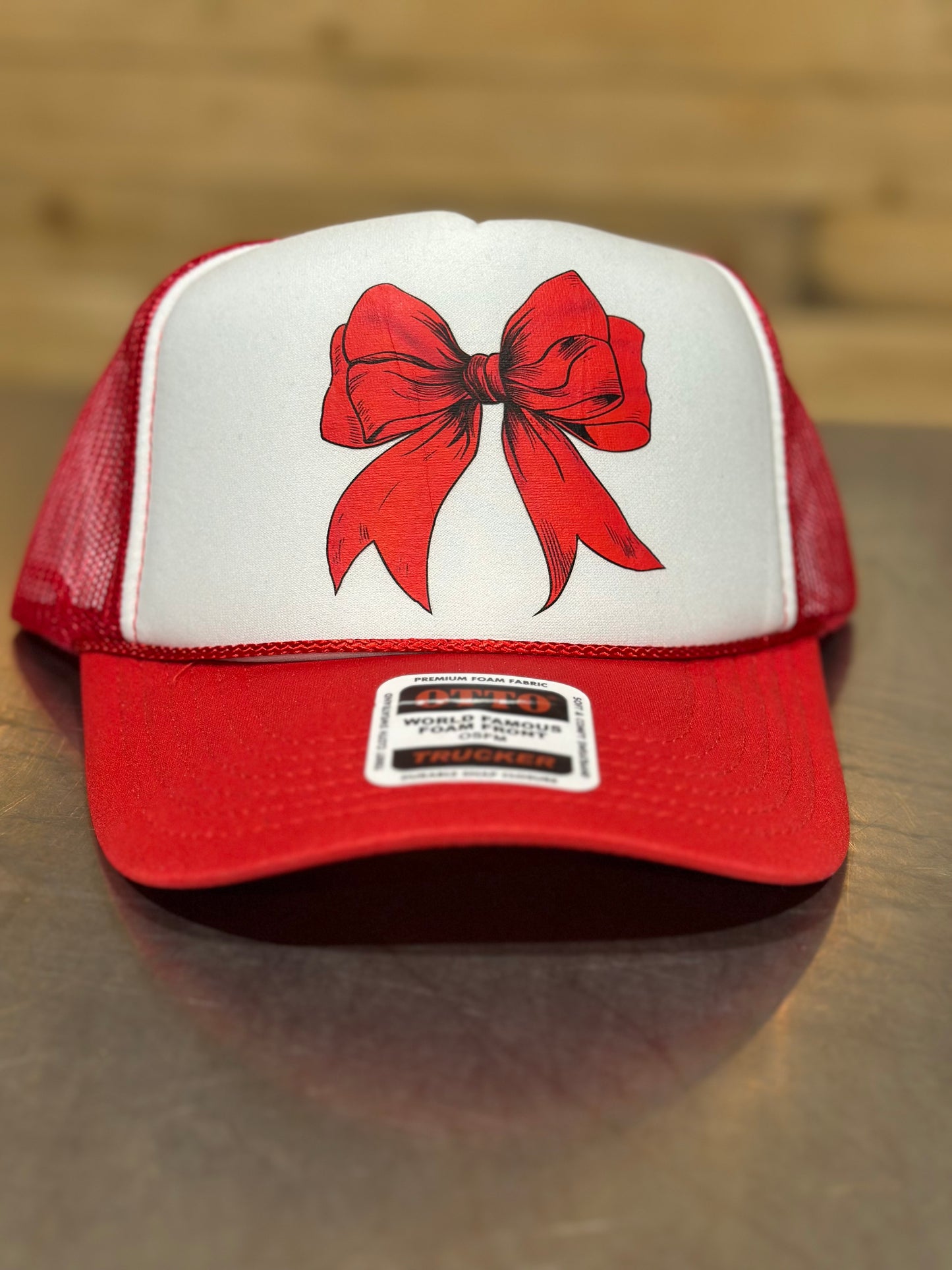 Red Bow Trucker Hat