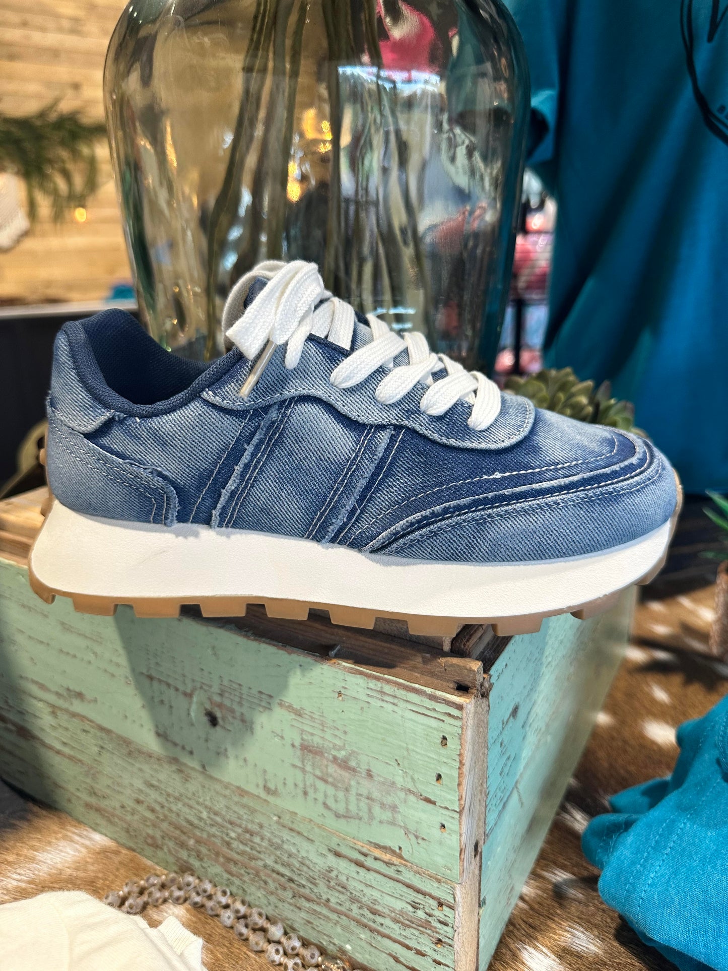 Denim Stitched Sneaker