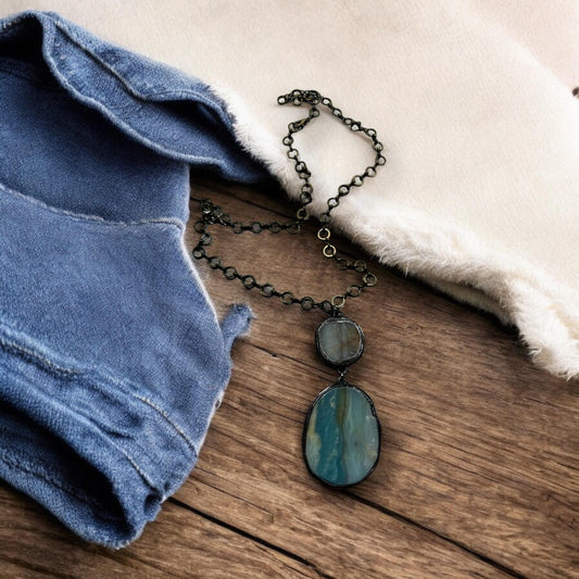 Bohemian Double Drop Necklace