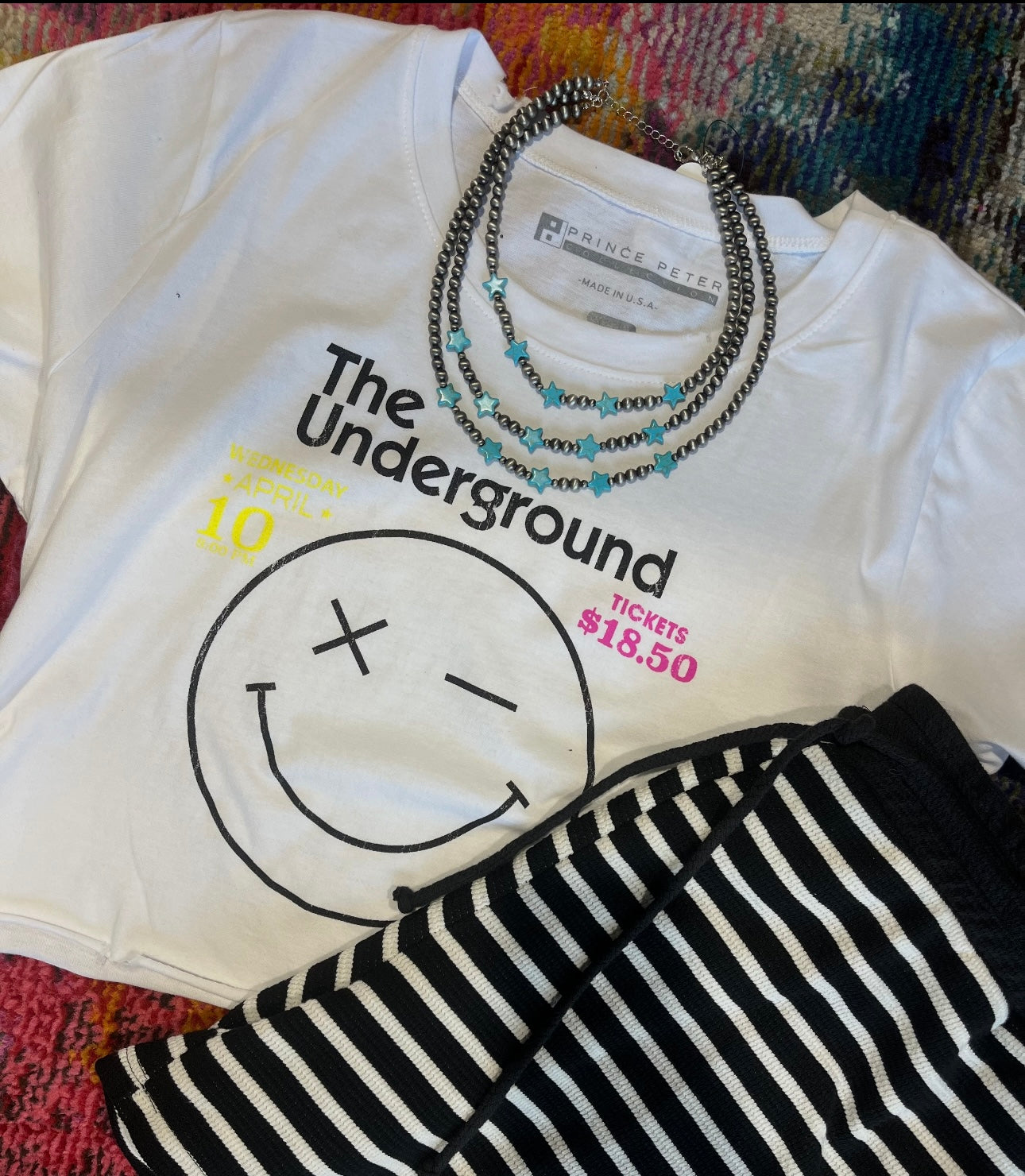 Underground Smiley Cropped Top