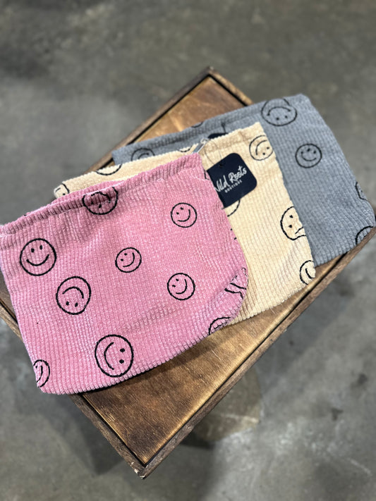 Corduroy Smiley Clutch