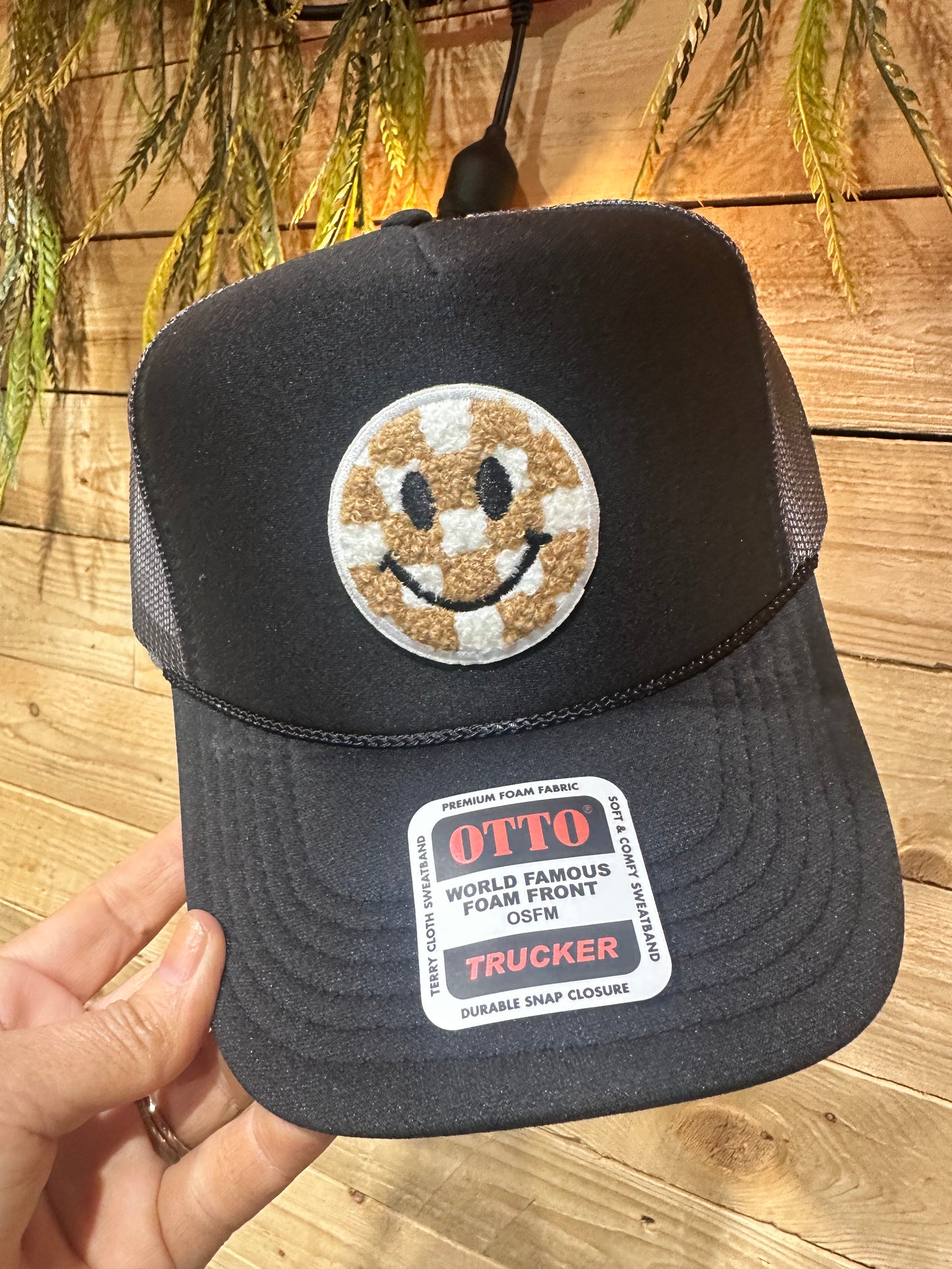 Checkered Smiley Trucker