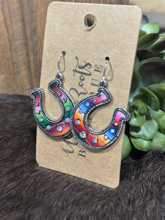 Horseshoe Serape Earrings
