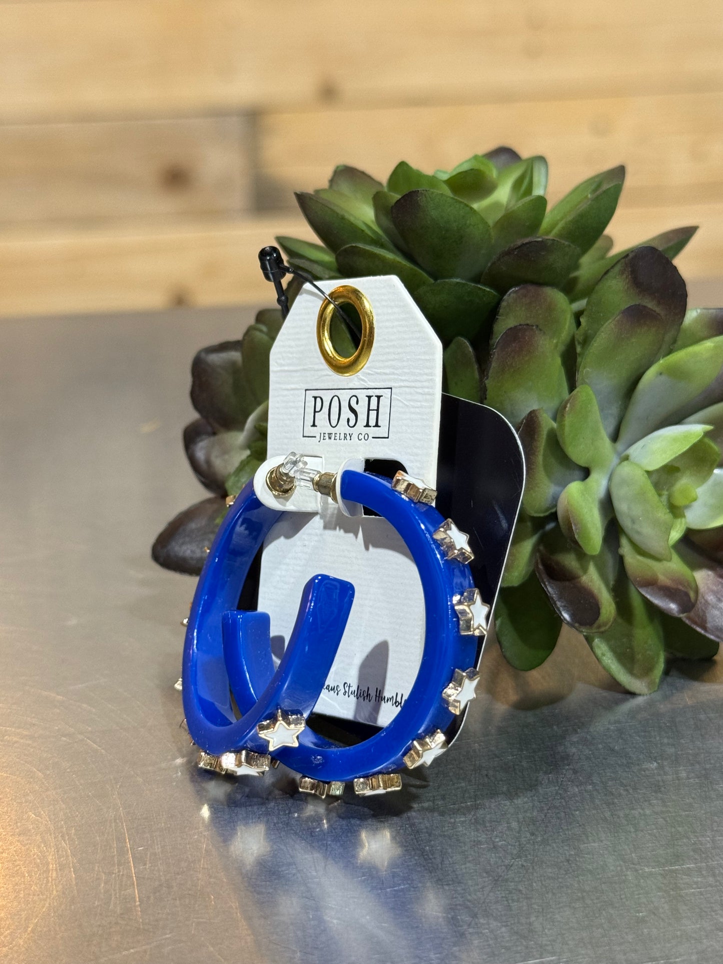 Star Hoop Earrings