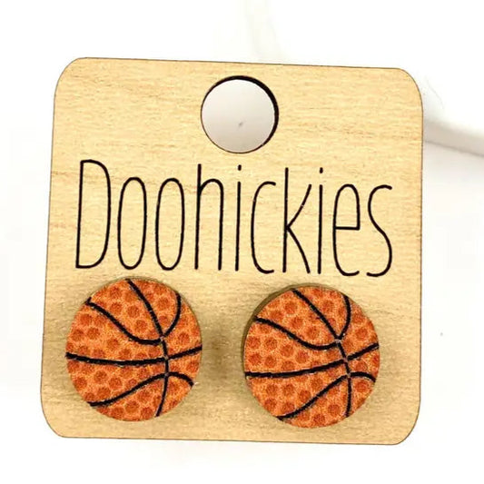 School Spirit Basketball Earrings