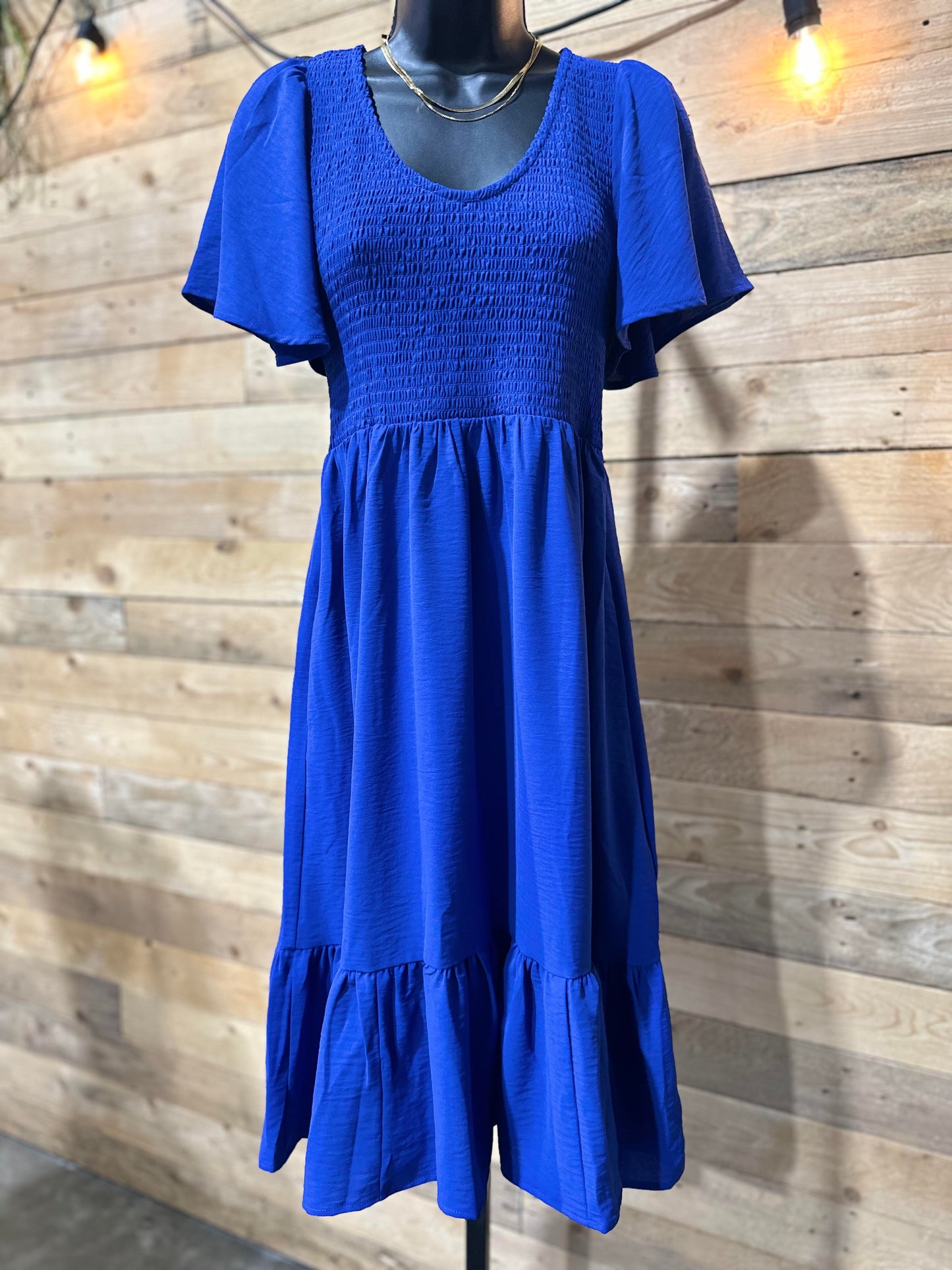 Smocked V-Neck Sundress