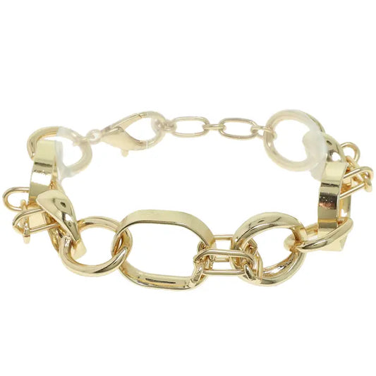 Gold Double Link Bracelet