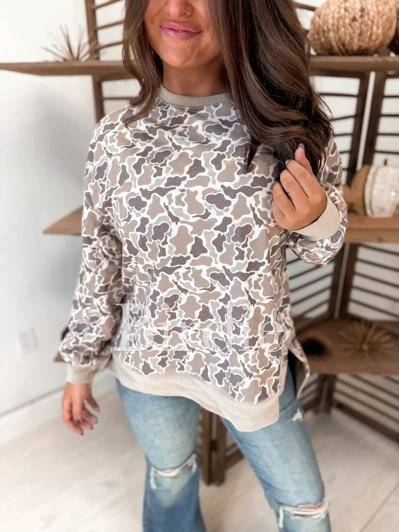 Ansley Camo Pullover