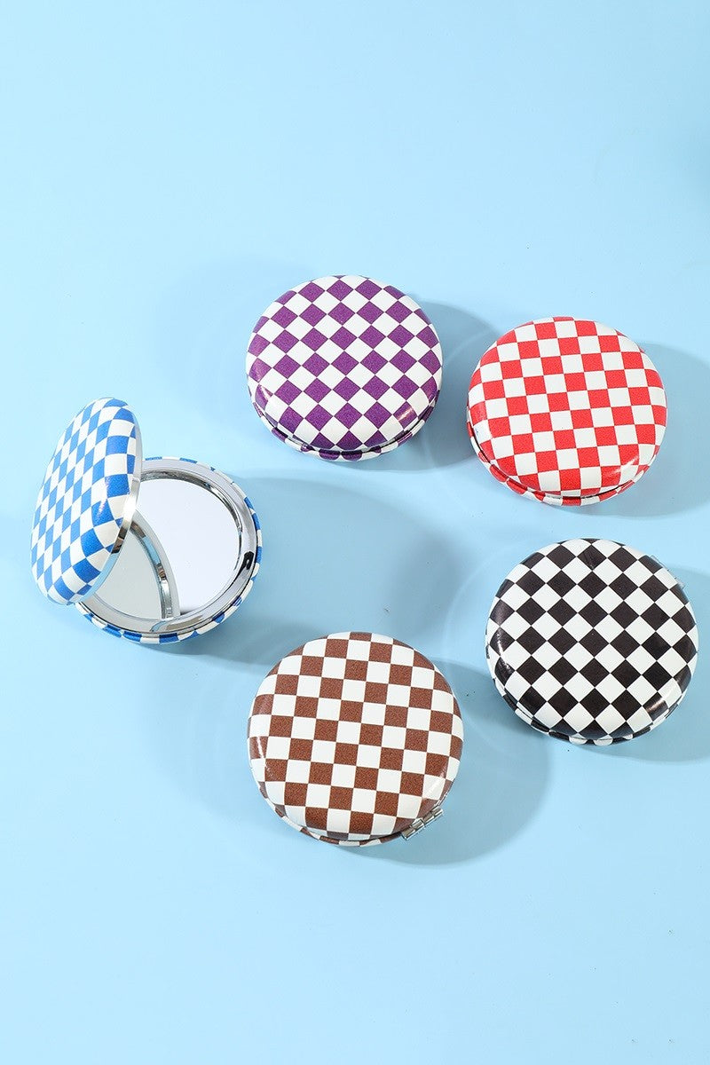 Checkered Compact Mirror