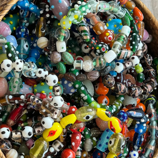 Chunky Glass Beads Bracelet