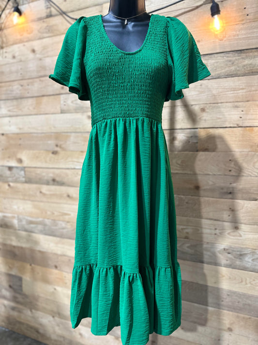 Smocked V-Neck Sundress