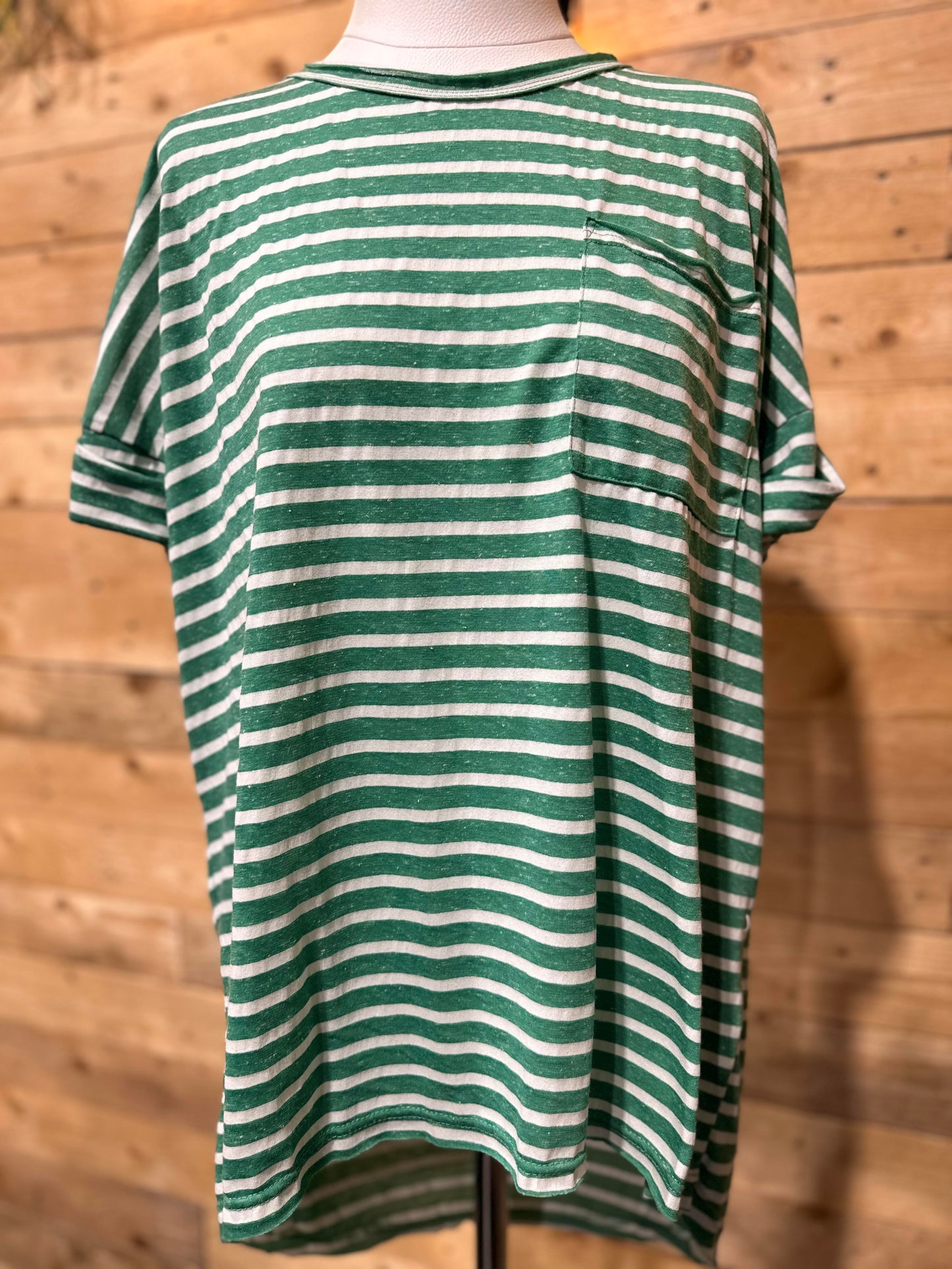 Basic Striped Pocket Tee