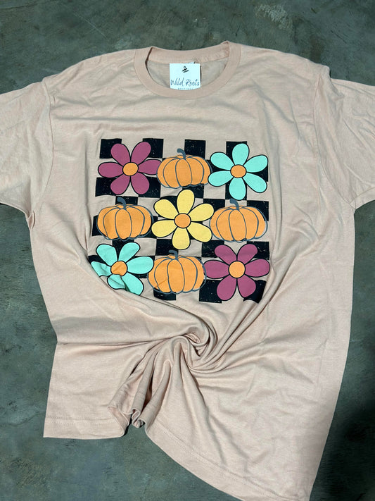 Pumpkin and Daisy Graphic Tee