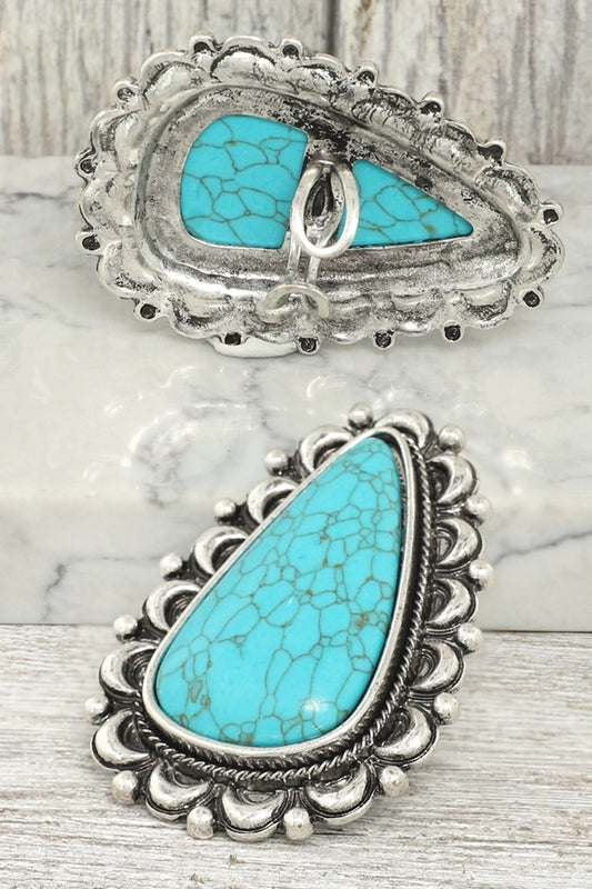 Teardrop Turquoise Ring